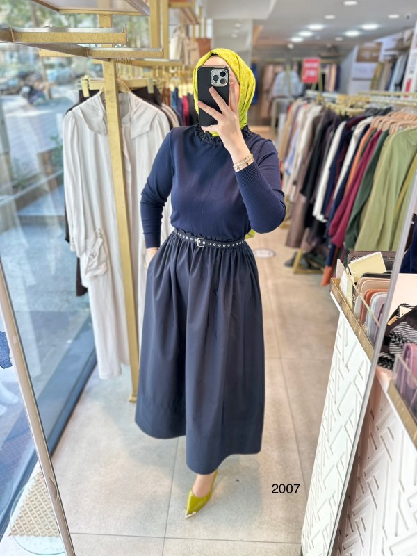 2007 Tığ Triko Paraşüt Kumaş Elbise