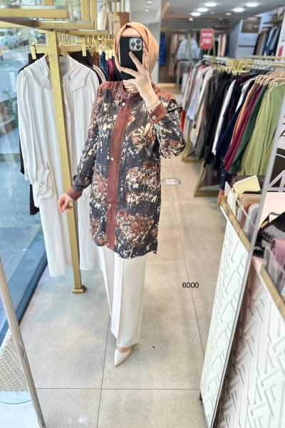 6000 Tığ Triko Süet Kumaş Desenli Kap