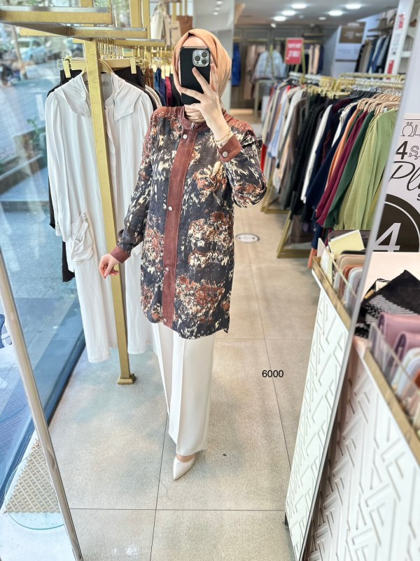 6000 Tığ Triko Süet Kumaş Desenli Kap